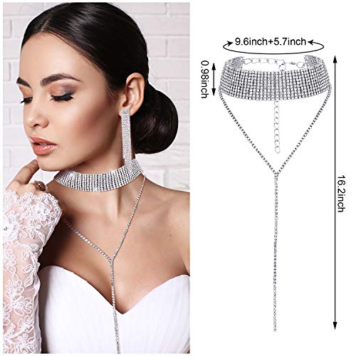 Bridal Rhinestone Jewelry Set (Silver)