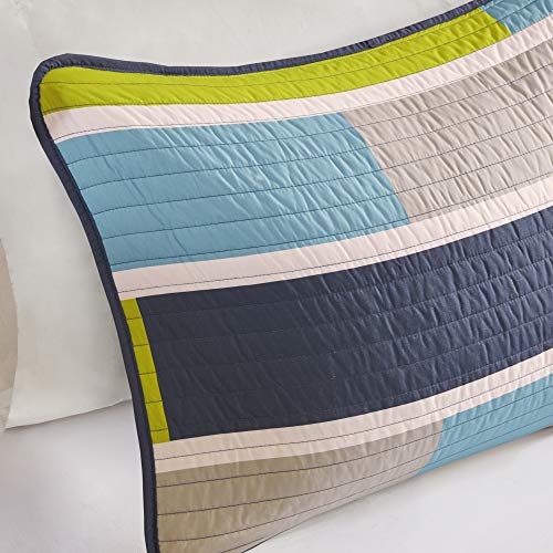 Mi Zone Cozy Quilt Set - Bradley Blue 4 Piece