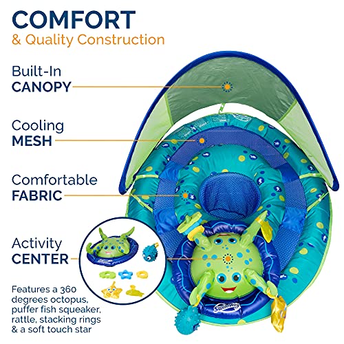 Inflatable Baby Octopus Pool Float with Canopy