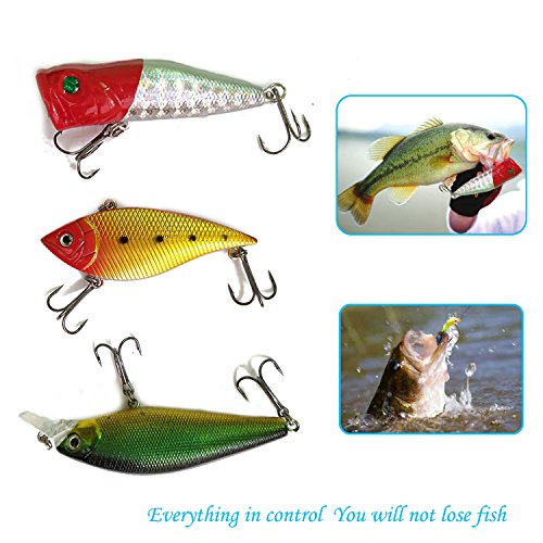 Topwater Lures (with Free Tackle Box) by Sptlimes