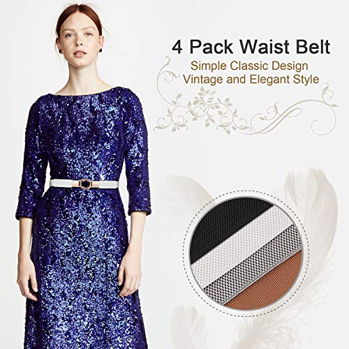 Skinny Retro Stretch Belts for Women