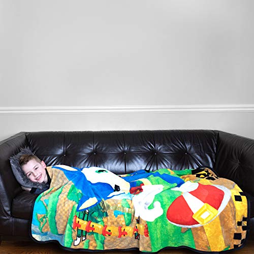 Sonic The Hedgehog Super Soft Micro Raschel Throw - 46 in x 60 in