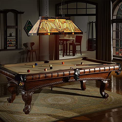 ARTZONE Tiffany Stained Glass Pool Table Light Fixture