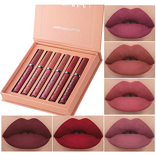 Matte Liquid Lipstick Set, 6pcs