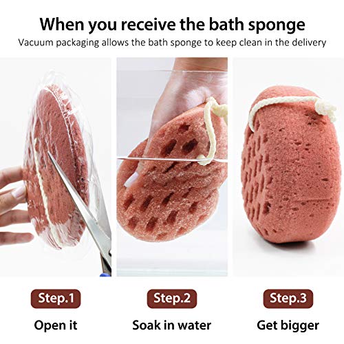 BAIMEI Bath Sponge, Sponge Loofah Body Scrubber