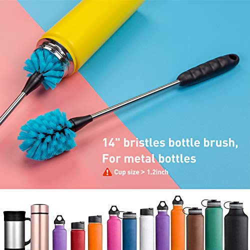 5 Pack Bottle Brush Cleaning Set: Long Handle for Narrow Neck Bottles and Cups