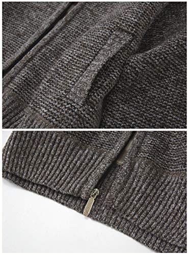 Gioberti Boys' Knitted Cardigan Sweater, Coffee, Size 10
