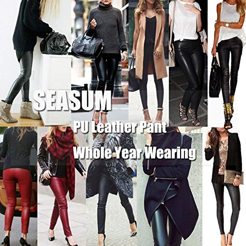 Shaping Push-Up Leather Leggings