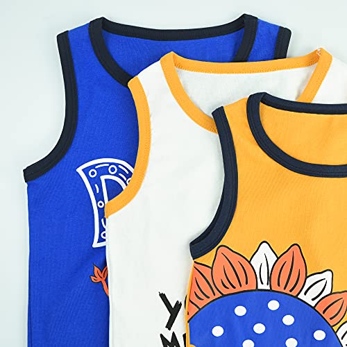 ZukoCert Boys Dinosaur Tank Tops 3 Pack