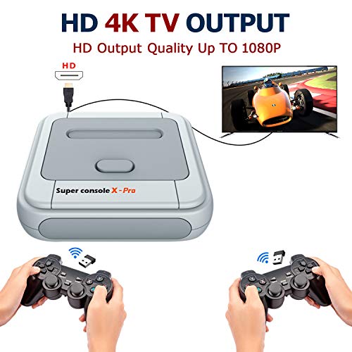 Super Console X PRO: 50,000+ Games, Dual Systems, 2 Controllers