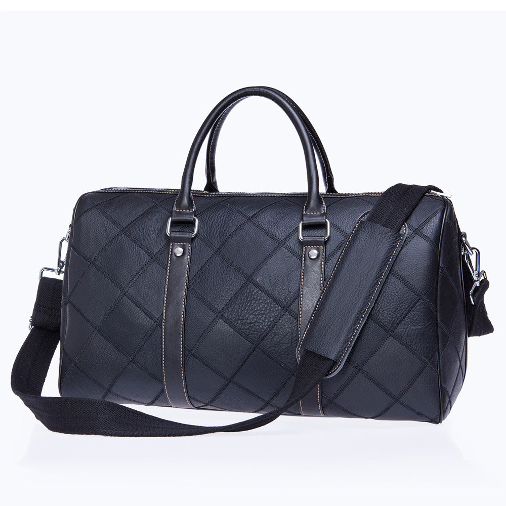 Checked Vintage Duffel Bag