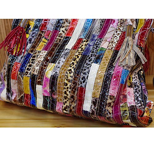 Segater Multicolor Genuine Leather Hobo Purse