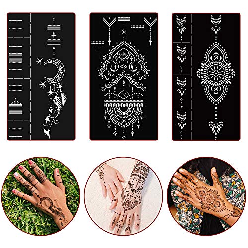 DIVAWOO 12 Sheet Henna Tattoo Stencils