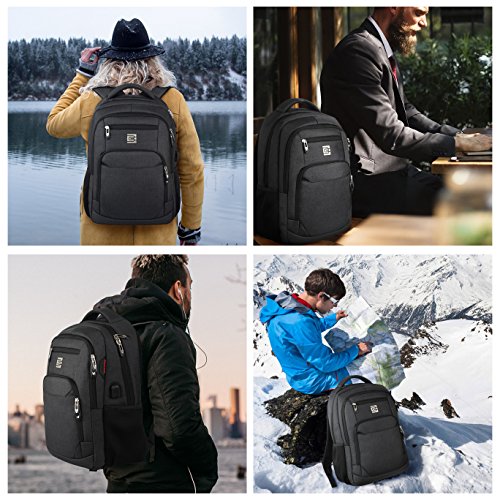 Laptop Backpack, Black (15.6 in)