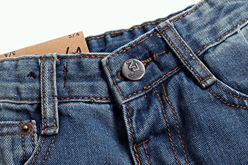 Baby D-Ring Elastic Jean with Ripped Detailing