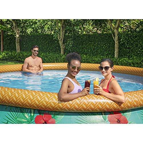 Bestway 15ft Fast Set Paradise Palms Inflatable Pool Set