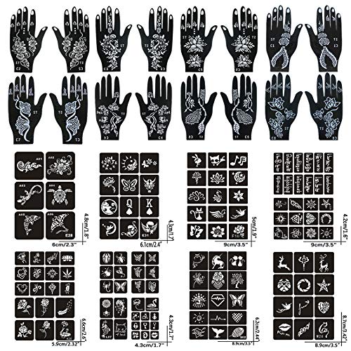 Henna Tattoo Stencils 138 PCS
