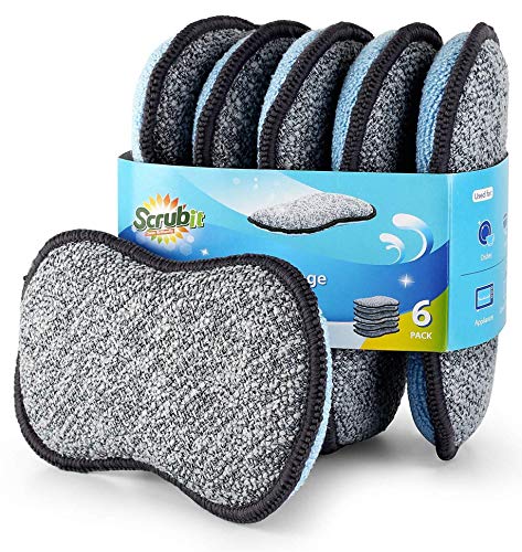 Multi-Purpose Scrub Sponges (6 Pack , Small)