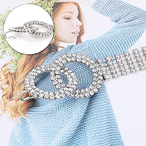Shiny Rhinestone Double O-Ring Belt for Women by WHIPPY