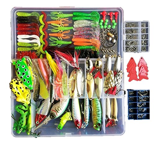 Freshwater Fishing Lures Kit with Tackle Box
