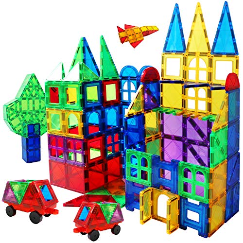 Magnet Building Tiles - 130 Pieces for Kids