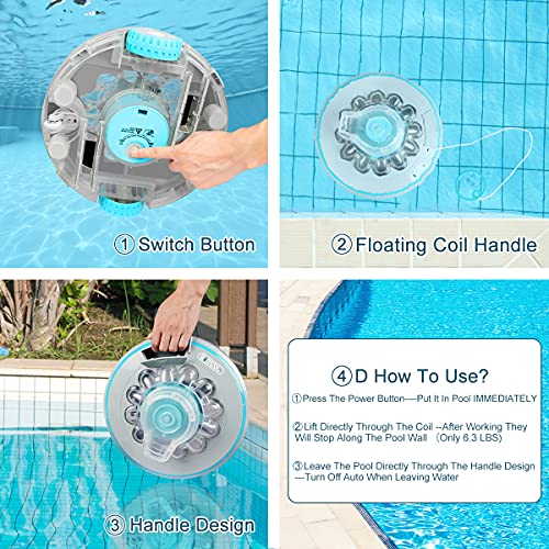 Bigzzia Waterproof Cordless Robotic Pool Cleaner