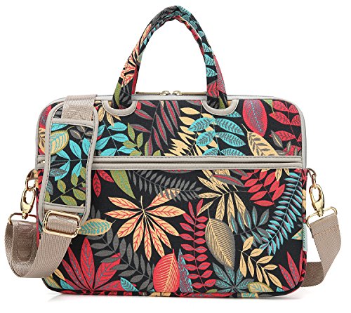 14 Inch 14.1 Inch Laptop Forest series Black Messenger Bag Case Sleeve