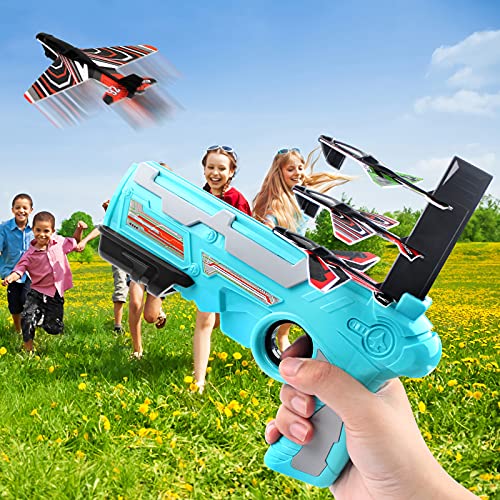 Bubble Catapult Plane Toy - Outdoor One-Click Ejection Game for Kids