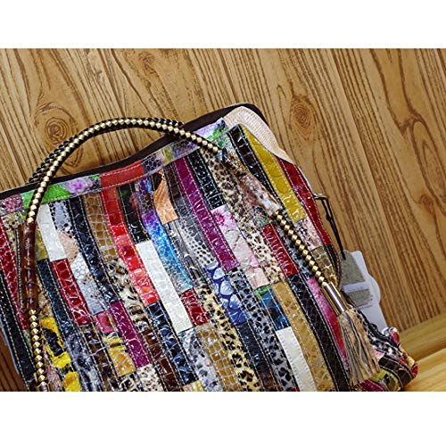 Segater Multicolor Genuine Leather Hobo Purse