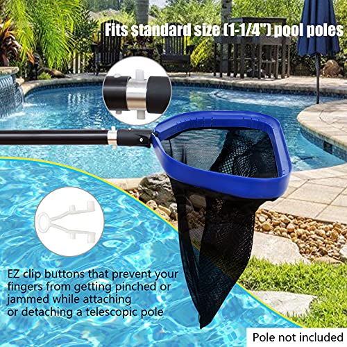 Poolvio Heavy Duty Leaf Skimmer with Deep Net Bag & Aluminum Frame