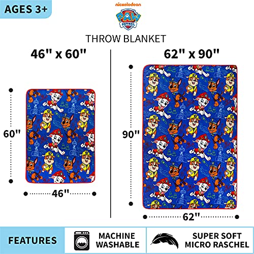 Paw Patrol Super Soft Plush Throw Blanket - 46 in x 60 in