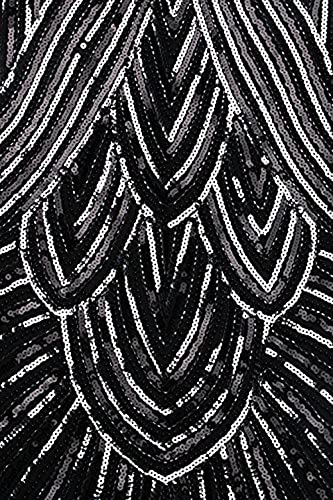 BABEYOND 1920s Beaded Fringed Dress