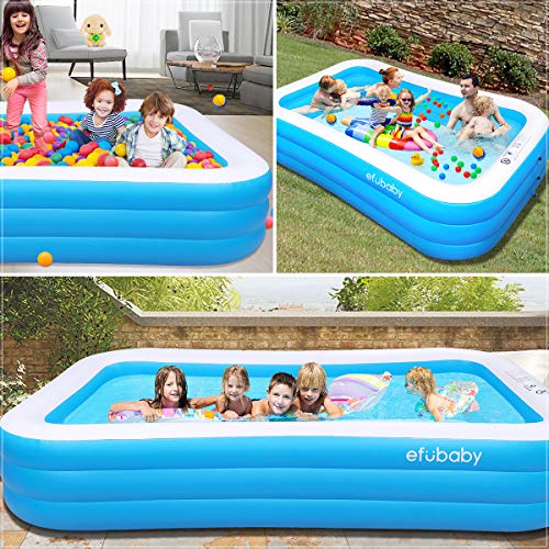 Efubaby Inflatable Swimming Pool for Kids and Family, 120