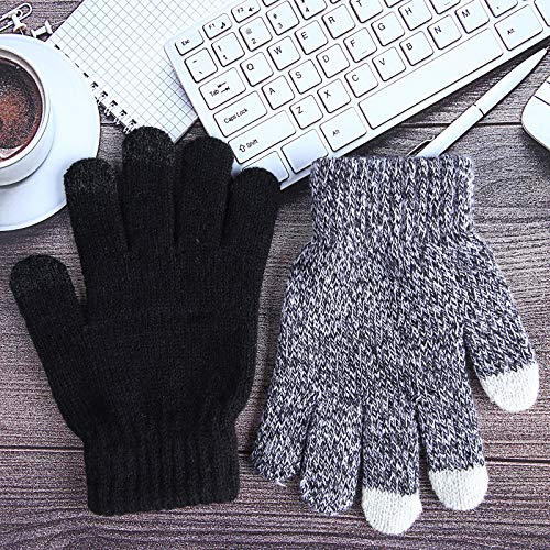 Cooraby Kids Touchscreen Gloves, 2 Pairs