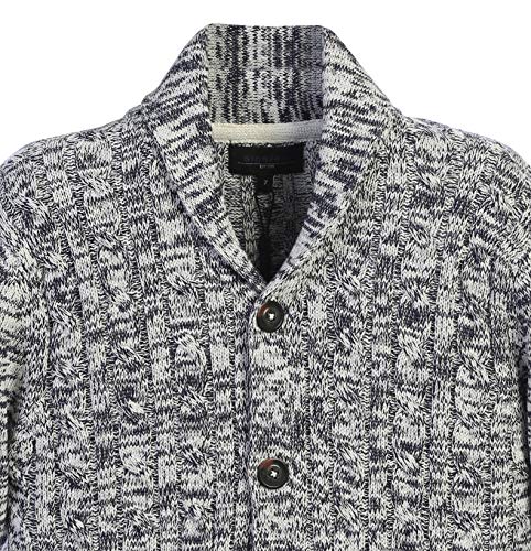 Gioberti Boy's Shawl Collar Cardigan Sweater, Gray