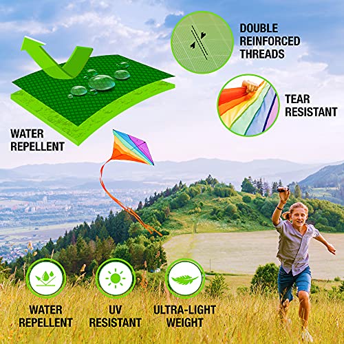 Large Diamond Kite for Kids - Lightweight and Easy to Fly