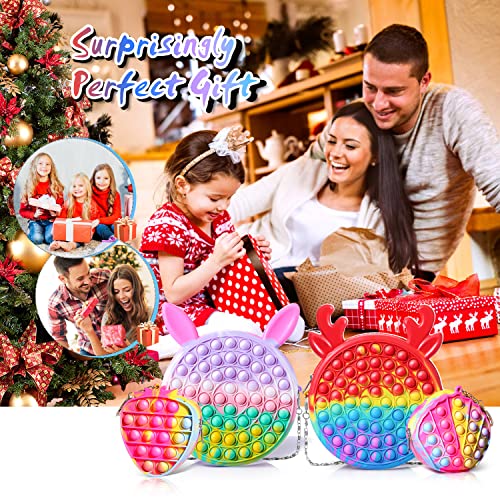 JIMMIDDA Pop Shoulder Bag Fidget Toys Pack for Girls