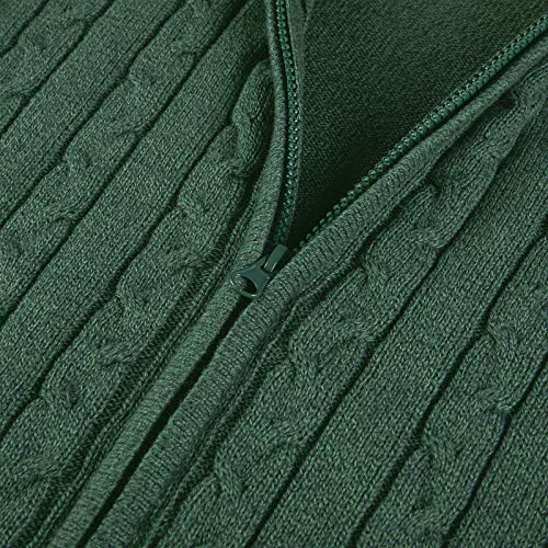 Kid Nation Boys' Full Zip Cardigan Sweater, Green