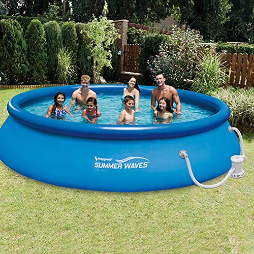 Summer Waves 15ft Quick Set Inflatable Pool with Filter Pump