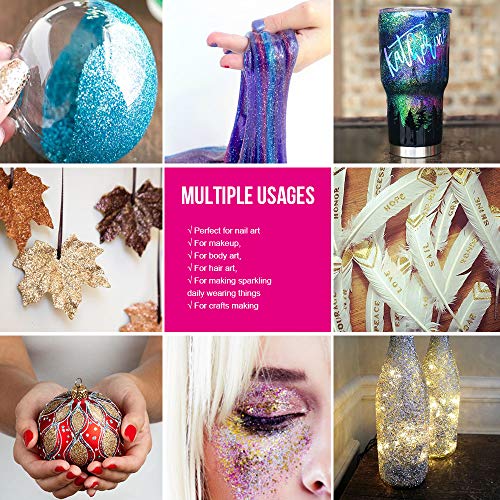 Teenitor 48 Colors Glitter Set
