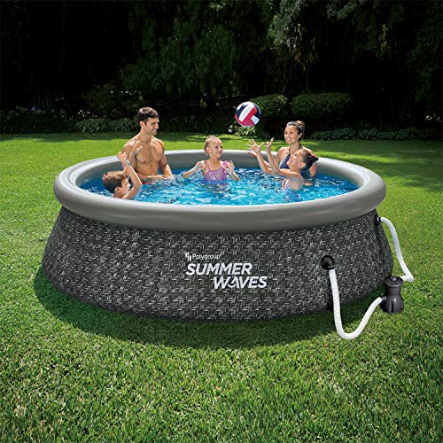 Summer Waves 10ft Quick Set Inflatable Pool with Filter Pump