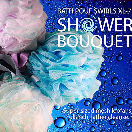 Shower Bouquet Loofah Bath-Sponge Swirl-Set-XL-75g