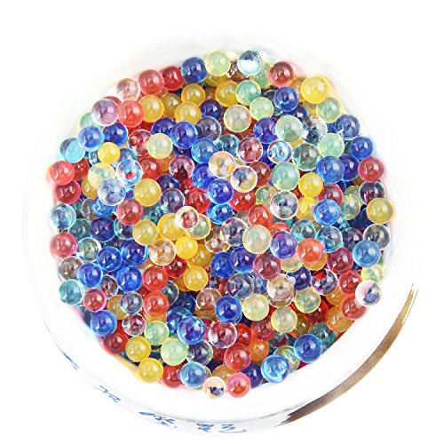 Elongdi Water Beads Pack Rainbow Mix 50,000 Beads Growing Balls, Jelly Water Gel Beads for Spa Refill, Kids Sensory Toys , Vases, Plant, Wedding and Home Decor