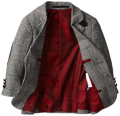 a.x.n.y. Little Boys' Wool Plaid Blazer, Grey, Size 5