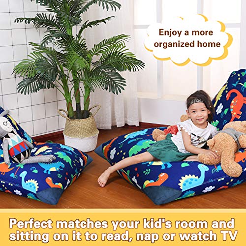 Jorbest Dinosaur Bean Bag Chair Cover for Stuffed Animal Storage