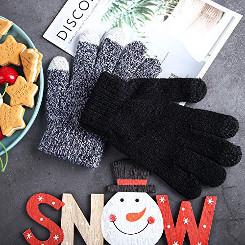 Cooraby Kids Touchscreen Gloves, 2 Pairs