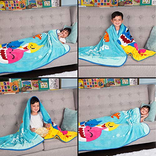Baby Shark Super Soft Micro Raschel Throw - 46 in x 60 in