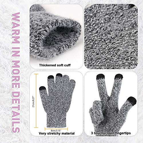 Women's Winter Knit Hat, Gloves, Scarf Set