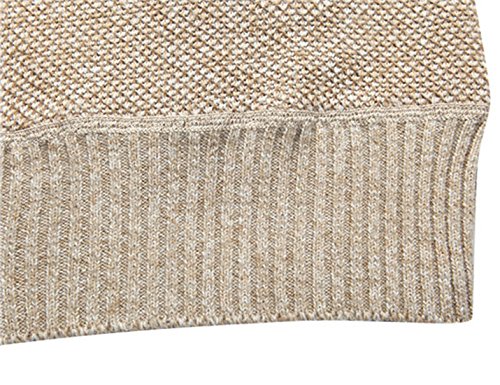 Yeokou Men's Zip-Up Cardigan in Khaki
