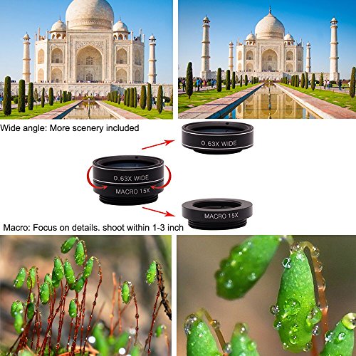 11 in 1 Phone Camera Lens Kit - Fisheye, Wide Angle, Macro, Zoom, Filters - Compatible with iPhone, Samsung, and Most Smartphones